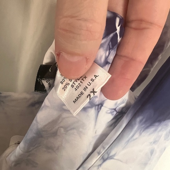 NWT Dippin Daisy plus size blue tie dye bikini set, 2X, 3X - Picture 9 of 13